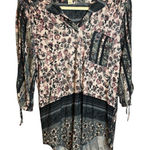 One World  Blouse Women's Size Small Floral Boho Tunic Photo 0
