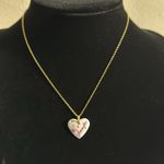 Vintage Ceramic White Heart Rose Jennifer With Gold Tone Choker Photo 0
