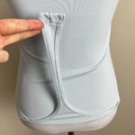 Aritzia Babaton Contour Bodysuit Womens Medium Baby Blue Squareneck Short Sleeve Photo 9