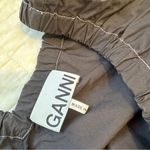 Ganni Cotton Black Ruched Dress 38 Medium Contrast Stitch Photo 8