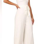 Petal and Pup LEYTON JUMPSUIT - WHITE Elegant White Wide-Leg Pants Size 12. #336 Photo 0