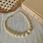 Handmade Pink Pearlescent Choker “Enid” Small to Large Pearl Necklace Feminine Photo 7