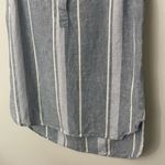 Ellen Tracy Linen Sleeveless Top Womens Blue White Stripe Button Up Neckline S Photo 3