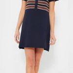 Tuckernuck Midnight Cacao Wright Mini Polo Dress Navy and Brown Womens Size XL Blue Photo 0