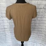 Ci Sono women M v-neck short sleeve blouse tan Photo 8