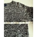 Lands' End BLK GRY Marled Drifter Sweater Soft Cotton BasketWeave Knit Crewneck L Photo 2