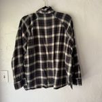 Levi's Levi’s San Francisco Black Gray Plaid Flannel Shirt L | Soft Grunge Button-Up Photo 3