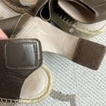 Eileen Fisher  Willow Bronze Wedge Espadrille Leather Sandals Open Toe Photo 9