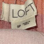 Ann Taylor LOFT Linen Blend Striped Tie Waist Wide Leg Cropped Trousers Pants Small Petite Photo 7