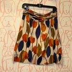 Tory Burch Nellie Skirt Tan Multicolor tuplis cotton ruched waist Photo 0