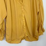 Cloth & Stone  Yellow Button Down Long Sleeve Shirt Photo 3