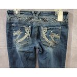 Vanity Women’s Low Rise Curvy Bootcut Stretch Jeans, Medium Wash, Size 28x31" Blue Photo 4