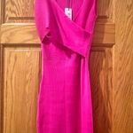 Olive & Oak  - Intense Magenta Ribbed Sleeveless Midi Dress Photo 4