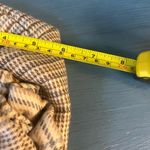 LAURA MADRIGANO WOOL PURSE, Cream/Brown/Grey Plaid Print With Floral Accent Photo 5