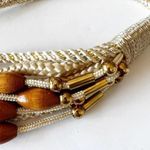 Motion‎ East Vintage Rope Belt Wood Bead Gold Beads 70s Style Boho Women’s Large Brown Photo 2