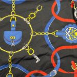 J McLaughlin Equestrian Print Long Sleeve Top Black Red Blue Yellow Size L Size L Photo 2