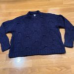 Aerie  women’s navy blue knit pull over sweater size medium. Photo 0