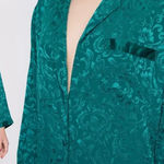 Victoria's Secret 80s Jade Green Gold Label Lounge Top/Gown - Small Photo 0