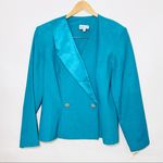 Vintage Victoria Morgan turquoise blazer jacket Size 8 Photo 0