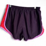 Nike  Dri-Fit Running Shorts Womens Medium TEMPO Sport Athletic Purple 2 Tone Red size L  Photo 1