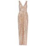 Badgley Mischka  Glitz Sequin Gown in Blush 14 Womens Long Dress Formal Maxi Photo 13