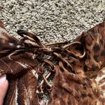 secret treasures Y2K animal print tank top cami size small satin retro early 2000’s ties up sexy  Photo 1