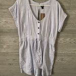 Patagonia Blue 100% Organic Cotton Gauze Romper Button Pockets Womens Size Small Photo 0