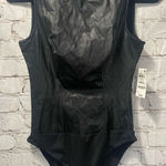 INC international concepts faux leather bodysuit Black Photo 0