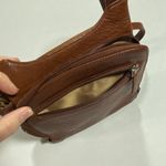 Genuine Brown Leather Crossbody Bag With Multiple Compartments Photo 2