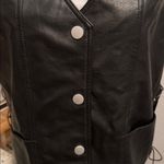 Edikted  Vegan Black Leather Side Lace Up Biker Vest Size Medium Photo 4