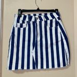 Navy & White Striped Skirt Blue Photo 0