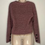 Rag and Bone Jubilee Metallic Dusty Rose Crew Neck Ribbed Sweater Pullover Pink S Photo 6