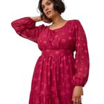 Torrid  womens T size 00 medium large 10 red stars midi chiffon dress cute casual Photo 5