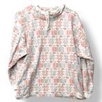 Vtg Kathleen Usherwood Periphery 1X Geometric Print Mock Neck Sweatshirt Aztec Pink Photo 1