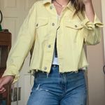 EXPRESS Yellow Denim Jacket Photo 0