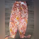 ZARA RARE  NWT SASHA Pant - Pink and orange paisley print Photo 3
