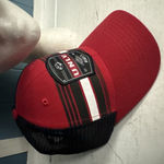 LOT OF 2 UNLV Rebels Baseball Caps Hats Red Black Trucker + White Embroidered Photo 2