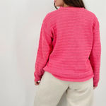 vintage coastal cowgirl bubblegum pink slouchy pointelle crewneck sweater size m Size M Photo 5