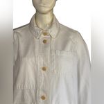 J.Crew  100%Cotton Cream Denim Jacket Size Medium Photo 5