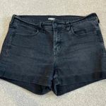 Old Navy  black high rise jean shorts in size 10 Photo 0