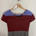 Etcetera  Colorblock stripe cap sleeve sheath dress size 0 Photo 4