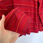 Lands' End red striped turtleneck top women's size L cotton sweater casual Size L Photo 3