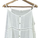 Soiéblu Soieblu Beige Floral Cold Shoulder Long Sleeve Fringe Mini Dress Size M Photo 2