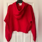 RE/DONE REDONE Washed Women’s Red Crop Top Cotton Hoodie Size Small Photo 4