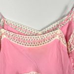 J.Crew Babydoll Pintuck Lace Trim Slip Dress Crepe de Chine Pink Satin XXS NWT Photo 10