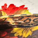 Vintage Beverly Feldman Floral Striped Pointed Toe Mules Kitten Heels Size 7.5 Black Photo 4