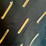 Band of Gypsies  Gold Metallic Flocked Overlay Midi Skirt Black M NWT Photo 7