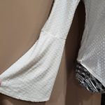 Laura Scott  white swiss dot bell sleeve blouse Photo 1