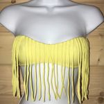 Acacia Fringe Bandeau Bikini Top‎ in Lemonade Yellow Photo 1
