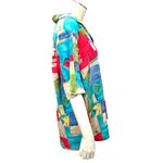 Alfred Dunner 12 Abstract Print Shirt Boldwear Retro Colorblock Artwear Blouse Blue Photo 7